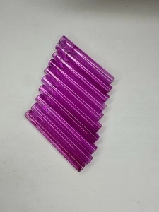 10 Stück Dicke Glas Tabakpfeifen 3" Wiederverwendbar One Hitter Rauchen Tube Rosa Fuchsia - Bild 1 von 5