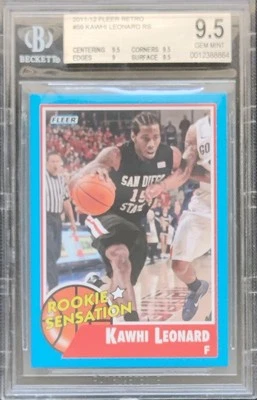 Fleer Retro Rookie Sensation Kawhi Leonard #59 BGS 9,5 2011-12 gema como nueva  Foto 1 de 2