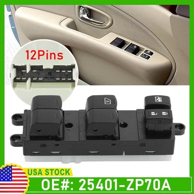 Interruptor de ventana eléctrica delantero izquierdo para Nissan Xterra 2008-2015 Frontier 2007-2019 Foto 1 de 4