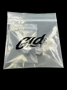 Pendientes de corte cojín Gld Shop en oro blanco nuevos - Imagen 1 de 5