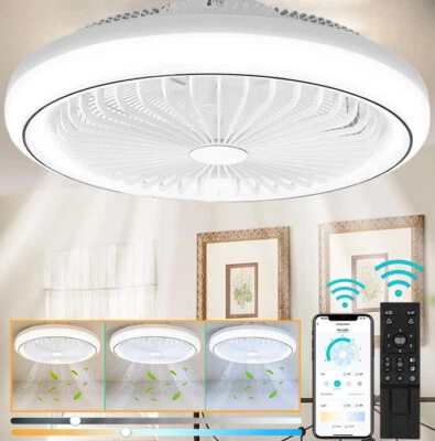 CERBIUT 80W Deckenventilator LED Deckenventilator Licht mit Fernbedienung Leiser Dimmbar