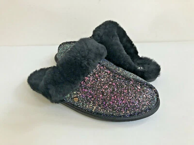 ZAPATILLAS UGG SCUFFETTE II COSMOS SPARKLE DE PIEL DE OVEJA NEGRAS EE. UU. 6 / UE 37 / REINO UNIDO 4 Foto 1 de 4