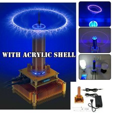 Music Tesla Coil Plasma Speaker Wireless Transmission Sound Solid Power + Shell