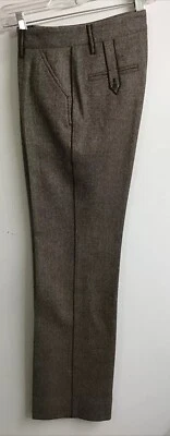 Calça social Dolce And Gabbana marrom espinha de peixe perna reta lã tamanho 40 - Imagem 1 de 4