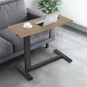 Non Tilt Top Overbed Bedside Table with Auto-Touch Adjustable Height & Wheels - Picture 1 of 12