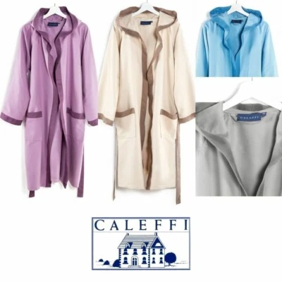 ACCAPPATOIO CALEFFI MICROFIBRA TECNO BICOLOR CON CAPPUCCIO ADULTO UOMO / DONNA