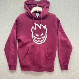 Vintage Spitfire Wheels Hoodie XS Red Pullover Sweatshirt Skateboard - Picture 1 of 8