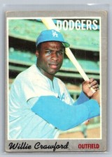 1970 Topps Willie Crawford  #34 Los Angeles Dodgers
