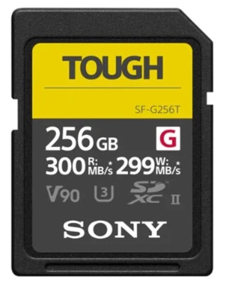 Sony G Tough Series SF-G256T 256GB UHS-II Class 10 U3 V90 SDXC SD Memory Card - Image 1 of 2