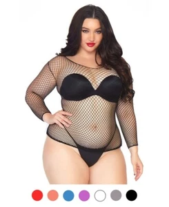 Nueva Camiseta Top Talla Grande Lycra Net Mangas Largas Pierna Avenue 8278X - Imagen 1 de 8
