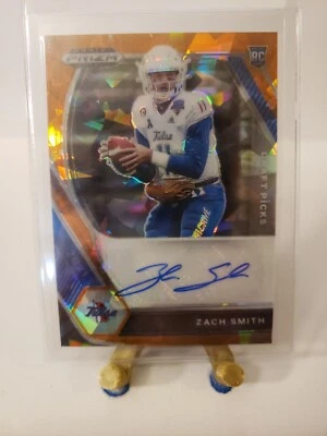 2021 Prizm Draft Picks Orange Cracked ICE PRIZM Auto DPA-ZSM Zach Smith - Image 1 of 2
