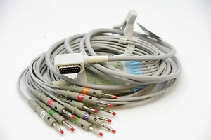 NEW KENZ-108 Lead ECG/EKG Cable AHA Banana 4.0mm for Cardico 108 110 1210 1211 - Picture 1 of 1