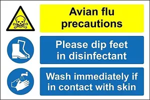Avian flu precautions bird metal park safety sign - Picture 1 of 1