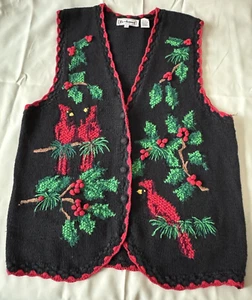 Bechamel Extra Large Red Cardinal Christmas or any Occasion Sweater Vest - Picture 1 of 19