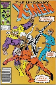 Uncanny X-Men (Vol 1) #215 - VF/NM - 1st App Crimson Commando, Stonewall - Picture 1 of 1