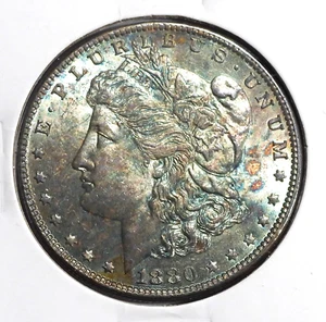1880-O Morgan Silver Dollar in Uncirculated Condition Toned KM#110 (778) - Picture 1 of 3