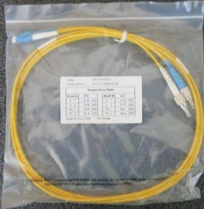 3x 2M Duplex Fibre Channel FC LC Patch Lead Cable FC-LC/SM/DX/2M 9-DX-FC-FC-2-YW - Picture 1 of 4