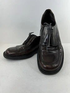 Bass Brown Leather Oxford Lace Up Hidden Laces Dress Shoe Men SZ 11.5M - Picture 1 of 12