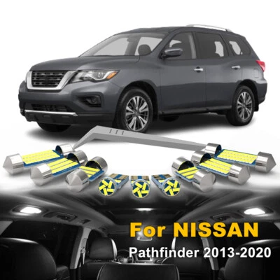 12x White Interior LED Light Bulbs Trunk For Nissan Pathfinder 2013-2020 +TOOL Foto 1 de 4