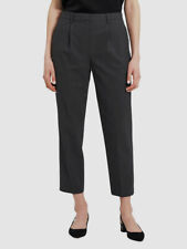 Theory Women's Gray Pleated Wool Treeca Trouser Pants Size 14