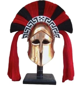 18 gauge Steel Brass Coated Medieval Greek Corinthian Helmet Spartan Helmet - Picture 1 of 4