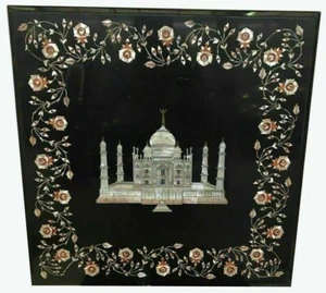 18" Marble Dining Coffee Corner Center inlay Table Top antique Mosaic o135 - Picture 1 of 4