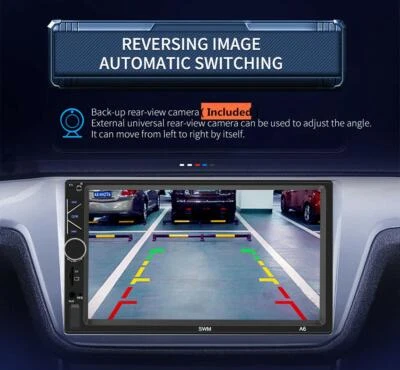 Unidad principal reproductor de MP5 con cámara 7 pulgadas 2 pulgadas radio estéreo para automóvil USB/TF/AUX/FM Bluetooth Foto 1 de 4