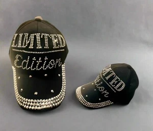 Baseballkappe schwarz und gold Fleur de Lis verstellbare Damen-Baseballkappe - Bild 1 von 1