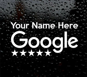 2 X CUSTOM GOOGLE PERSONALISED EURO WINDOW VINYL DECAL CAR STICKER - Picture 1 of 7