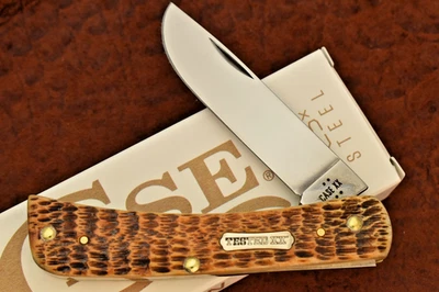 CUCHILLO DE HUESO CASE XX EE. UU. ÁMBAR QUEMADO TOSTADO ROGERS SODBUSTER JR CARBONO 2025 27352 Foto 1 de 4