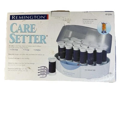 Remington Care Setter KF-20N Hot Rollers Set 20 Velvet Flocked Wax Core Clips - Image 1 of 4