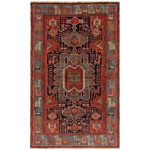 Zanjan 218x134 Cm Alfombra Persa De Lana Oriental Roja - Picture 1 of 12