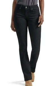 NWT Lee Womens Legendary Mid-Rise Bootcut Jean Black Stretch Size 16 Long - Picture 1 of 5