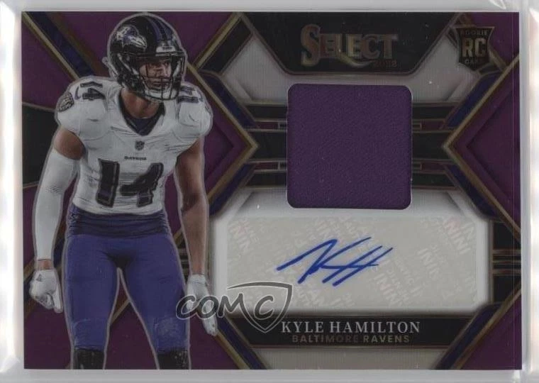 2022 Select Rookie Signature Memorabilia Purple Prizm /49 Kyle Hamilton Auto RC - Image 1 of 2