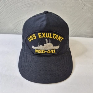Sombrero trasero de malla USS EXULTANT MSO-441 SHIP - AZUL MARINO NUEVO SIN ETIQUETAS - Imagen 1 de 6