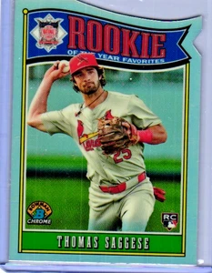 2025 Bowman Chrome ROY-6 Thomas Saggese Rookie of the Year Favorites - Cardinals - Picture 1 of 2