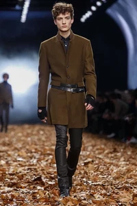 $1698 John Varvatos Collection Brown Runway Belted Coat Jacket EU46 US36 - Picture 1 of 11