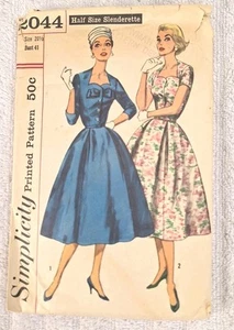 *Vtg Simplicity Pattern #2044 LADIES DRESS SZ 20.5 - Picture 1 of 8