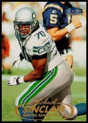1998 Michael Sinclair Fleer Tradition FOOTBALL #30 Seattle Seahawks - Image 1 of 2