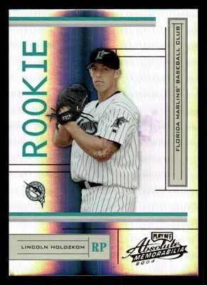 2004 PLAYOFF ABSOLUTE MEMORABILIA LINCOLN HOLDZKOM 212 RC 839/1000 MARLINS - Image 1 of 2