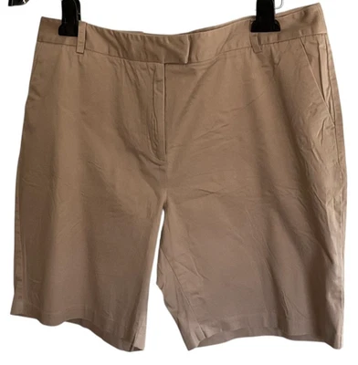 Covington Shorts Womens 16 Khaki Tan Chino Stretch Flat Front Pockets Bermuda - Image 1 of 4