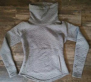Marmot Sweater Small Gray Annie Quilted Turtleneck Pullover Sweatshirt Ladies - Picture 1 of 9