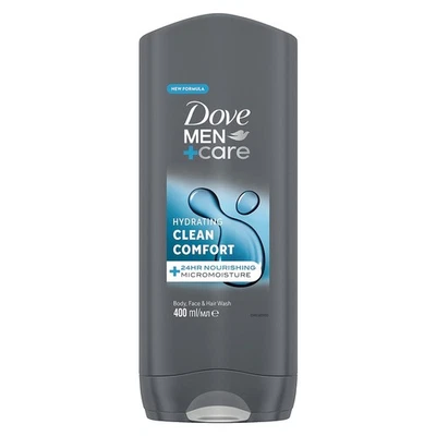 Dove Men Care Clean Comfort Hydrating Doccia Shampoo Idratante 400Ml - Immagine 1 di 2