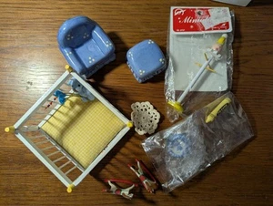 Miniature DOLLHOUSE NURSERY FURNITURE 10 items - Picture 1 of 11