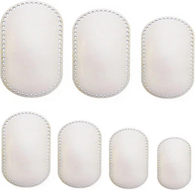 7 PCS 7 Sizes Crochet Basket Bottom, 4.7"~11.8" Natural Wooden Basket Base Oval - Image 1 of 4