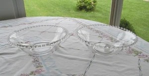 Lot of 2 Imperial Candlewick Clear Glass 8 ½” Vegetable Serving Bowls 400/69B - Picture 1 of 5