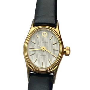 Reloj Timex Q Petite N Cell 18mm Batería Nueva De Colección Para Mujer - Correa De Cuero - Imagen 1 de 11