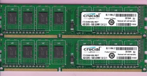 8GB 2x4GB PC3-12800 CRUCIAL CT51264BA160BJ.M8FP DDR3-1600 Desktop Ram Memory Kit - Picture 1 of 2
