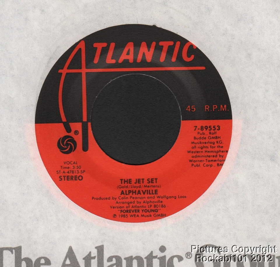 (Hear) 1985 Alphaville Synthpop / New Wave M- 45 (The Jet Set) Foto 1 de 1