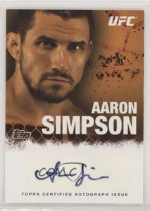2010 Topps UFC Series 4 Fighter Auto Aaron Simpson #FA-ASI Auto